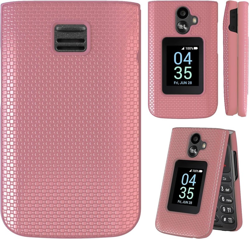 Mocotto for TCL Flip 3 Phone case with Screen Protector Slim Hard Shell Protector Cover for T435 (2024) (TCL Flip 3,Rose Gold) - Image 2
